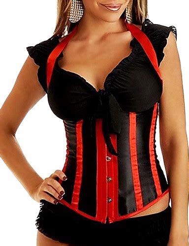 Satin Front Busk Closure And Lace Up Corset Shapewearmore Colors Sexy