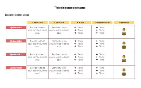 Cuadro De Resumen Ejemplos Plantillas Word Excel Pdf Canva Gratis