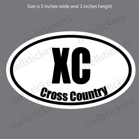 Cross Country Running Vinyl Car Bumper Sticker Window Decal