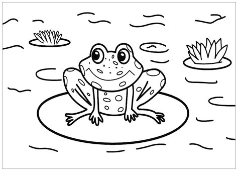 Frog Coloring Pages For Children Frogs Kids Coloring Pages