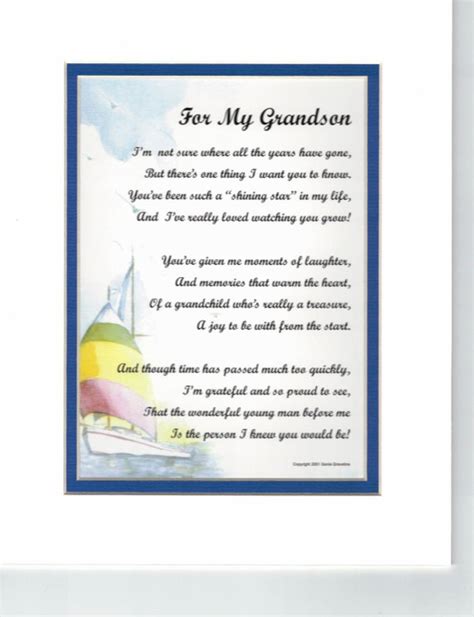 For My Grandson Poem Grandson T Grandson Present Etsy