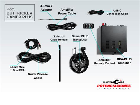 Modelo Buttkicker Gamer Plus Electrochips Potenciaciones