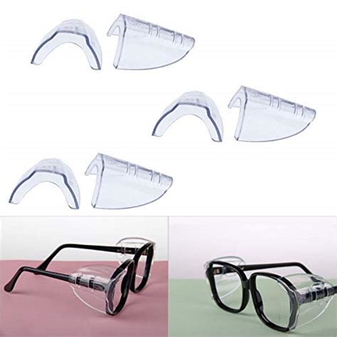 hub s gadget 3 pairs safety eye glasses side shields slip on clear side shield for safety