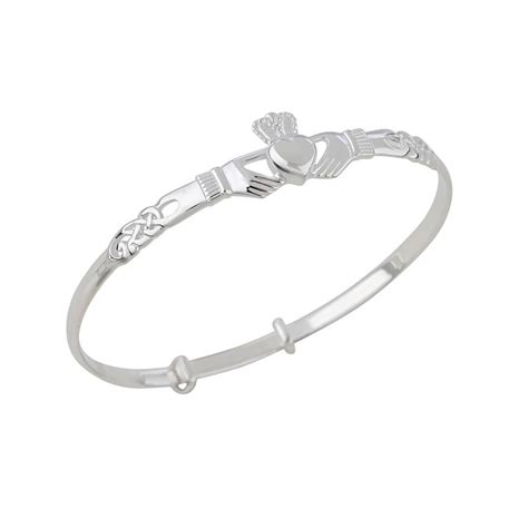 sterling silver expandable claddagh celtic bangle celtic bangles