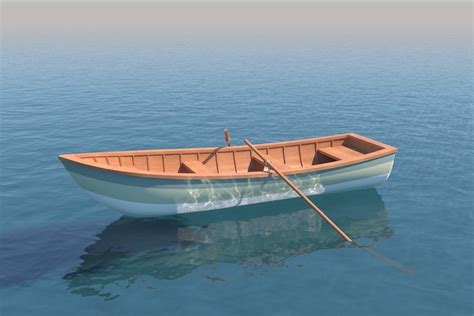 Wooden objects are made of wood. Wooden Rowboat For Fishing And Trip 3D asset | CGTrader