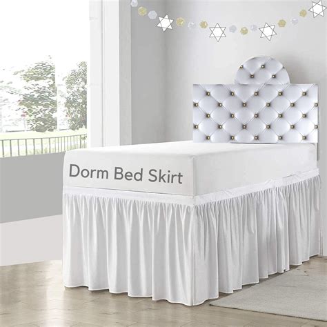 Dorm Room Bed Skirt Dorm Bed Skirtextended Dorm Bed Skirt Long Bed