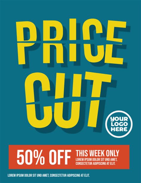 Price Cut Sale Flyer Template Postermywall