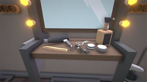 3d Model Low Poly Barbershop Vr Ar Low Poly Cgtrader