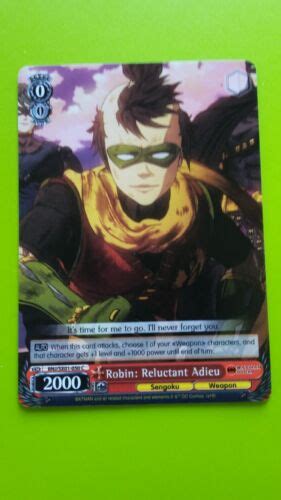 Weiss Schwarz Card Batman Ninja Red Robin Reluctant Adieu Weapon Dc