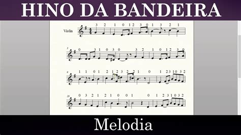 Hino Da Bandeira Brasil Violino I Playback Partitura I Youtube
