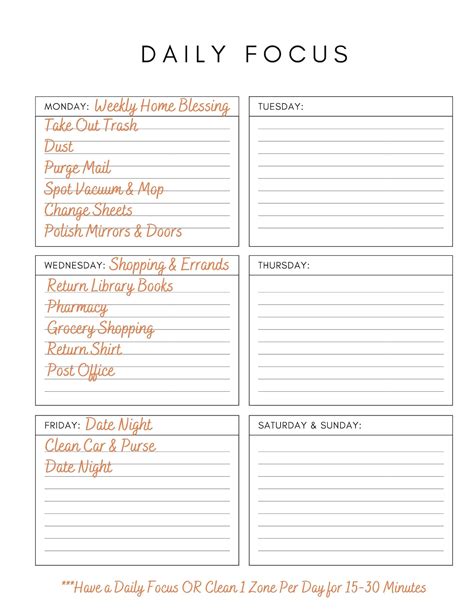 Flylady Editable Printable Control Journal Flylady Cleaning Etsy