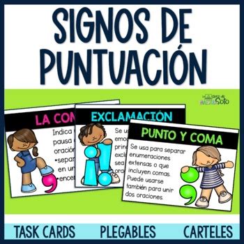 Signos De Puntuaci N Spanish Punctuation Marks Task Cards Posters