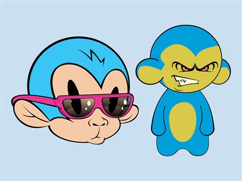 Cool Cartoon Monkeys Vector Art And Graphics