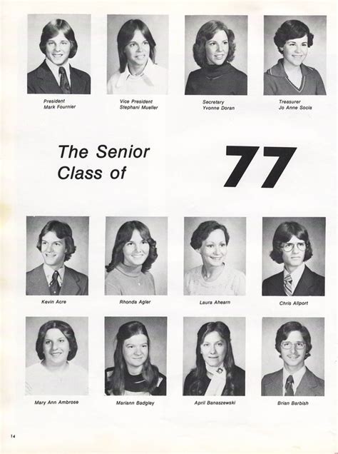 1977 Yearbook Seniors Center Line High School Memories