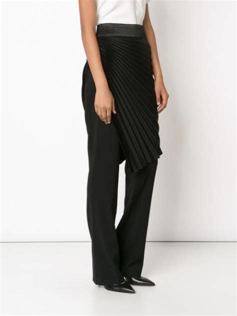 Emanuel Ungaro Pleated Layer Flared Trousers Farfetch
