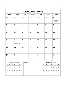 This calendar also shows important dates, including holidays. Free 2022 Monthly Calendar Templates - CalendarLabs