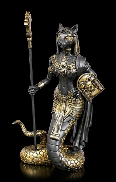 Bastet Figur Mit Schlangenkörper Altägyptische Katzengöttin Skulptur H 27 Cm Skulptur