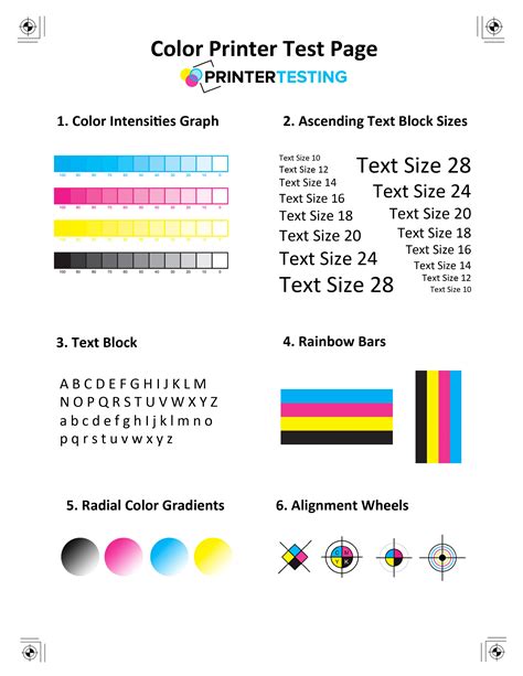 Color Printer Test Page Color Test Page Color Printin