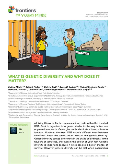 Pdf What Is Genetic Diversity And Why Does It Matter