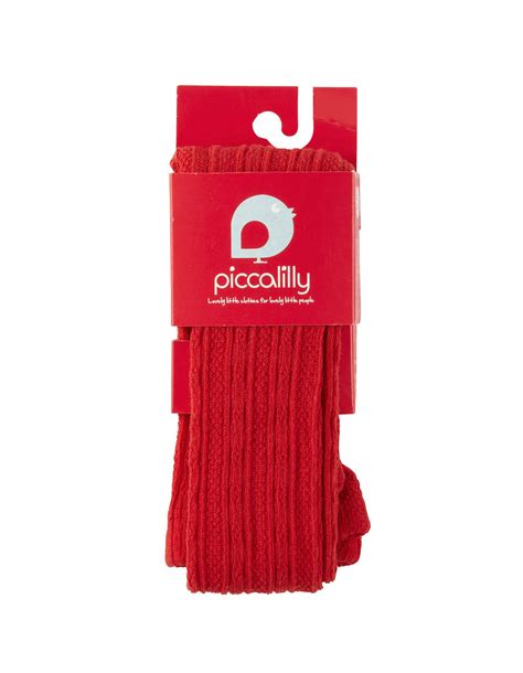Piccalilly Cable Knit Tights Red Little Red Cable Knit Tights Knit Tights Cable Knit