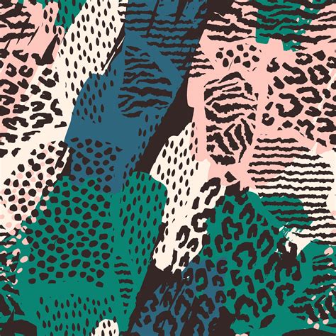 Abstract Seamless Pattern With Animal Print 345436 Vector