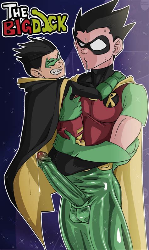 Dc Dick Grayson And Damian Wayne Robin Teen Titans Comic Eng Gay