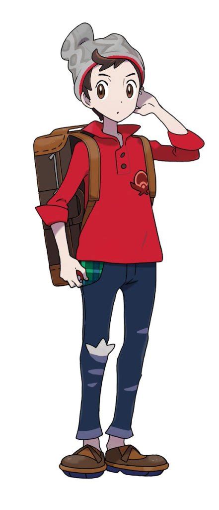 Official Artwork Of The Male Player Character In Pokémon Sword And