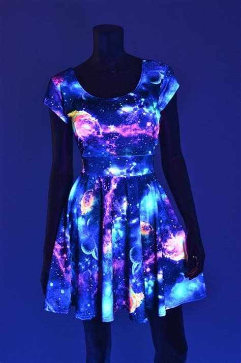 Glow In The Dark Galaxy Dress Galaxy Dress Galaxy Outfit Pretty Dresses