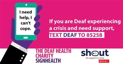 Deaf News Signhealth Launches Text Service For Deaf People In Crisis