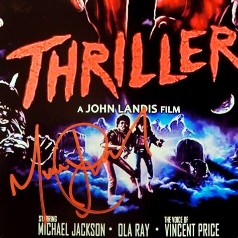 Michael Jackson Zombie Thriller Signed Mini Poster Custom Frame