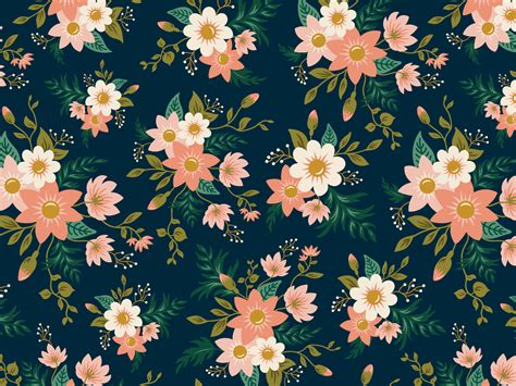 Unique spren posters designed and sold by artists. Spring Flowers Pattern by Vesna Skornsek on Dribbble