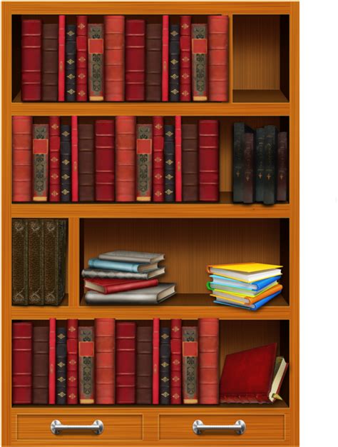 Empty Bookshelf Png Png Image Collection