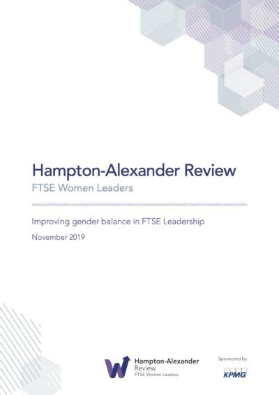 Hampton Alexander Review Improving Gender Balance In Ftse Leadership International Women In
