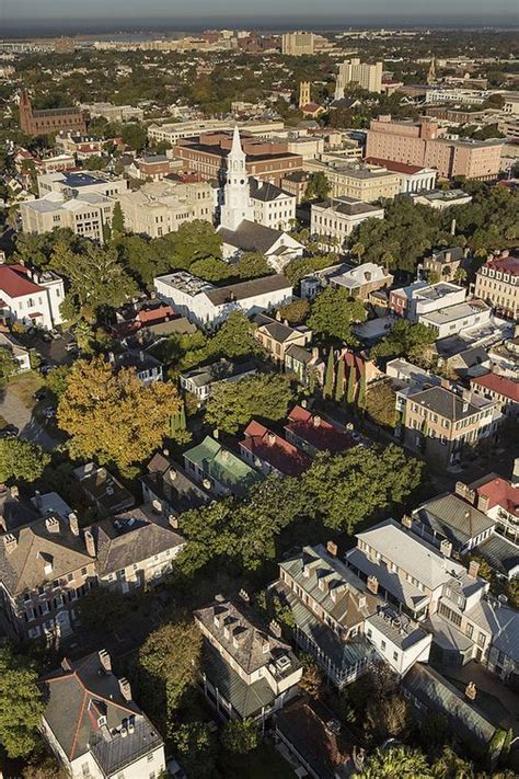 Aerial View Of Charleston South Carolina South Carolina Charleston