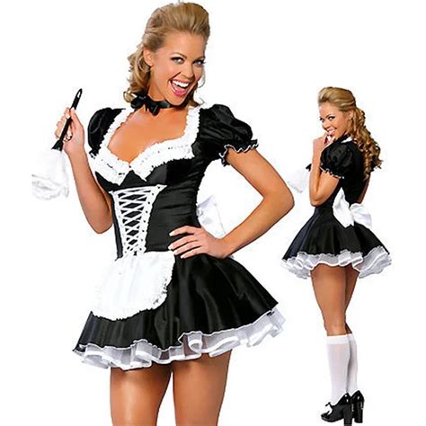 plus size 4xl women sexy late nite french maid costume sexy women exotic servant halloween