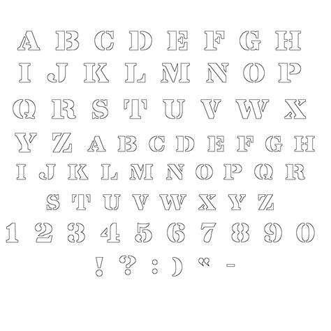 Downloadable Free Printable Alphabet Stencils Templates Free