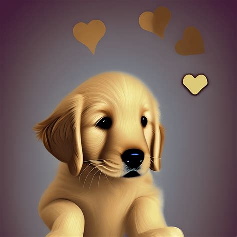 Adorably Cute Golden Retriever Puppy · Creative Fabrica