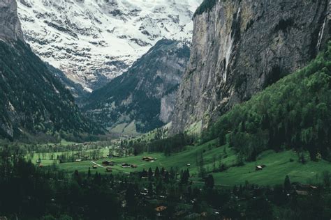 Swiss Mountain Valley Royalty Free Stock Photo