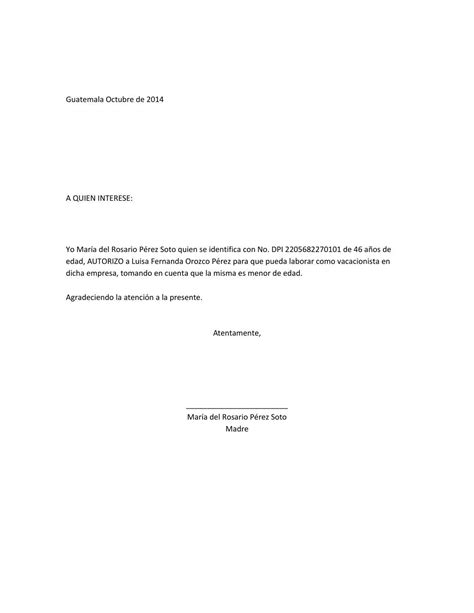 Carta De Autorización By Fernanda Orozco Issuu