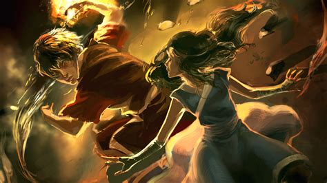 Avatar The Last Airbender Zuko And Katara In Fire Hd Anime Wallpapers