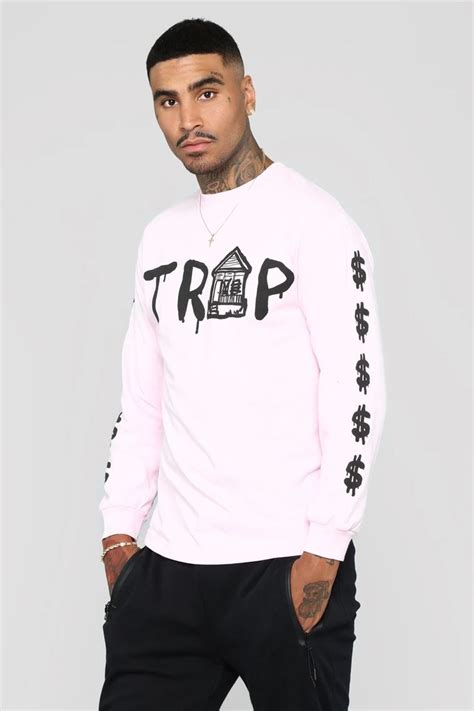 Trap House Tee Pink Mens Fashion Sweaters House Tees Mens Graphic Tee