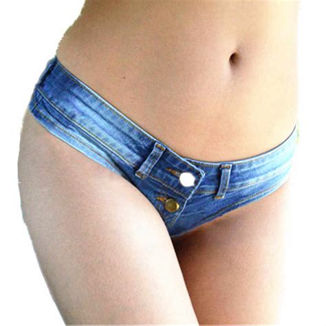 2019 été string jean pour femmes taille basse Bermudas Micro Short jean