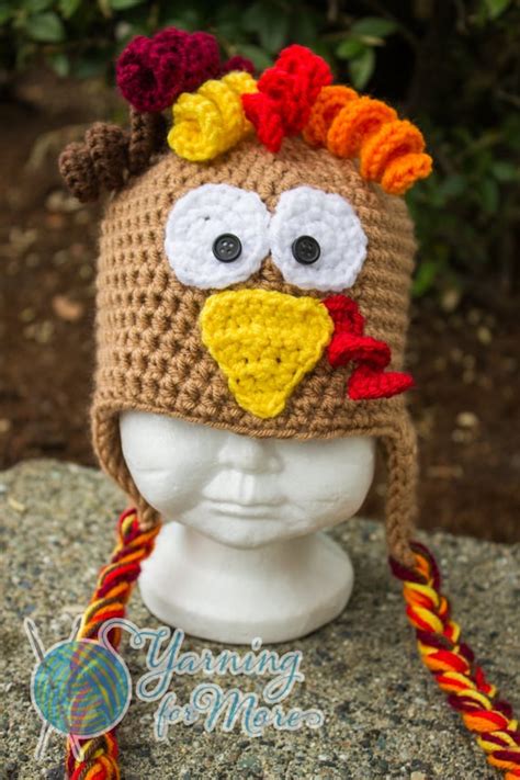 Crochet Turkey Hat Thanksgiving Hat Baby Turkey Hat