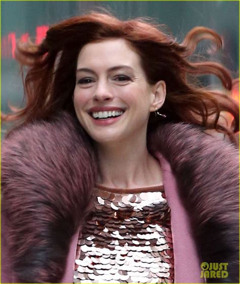 Anne Hathaway Debuts New Red Hair On Modern Love Set Photo 4186319