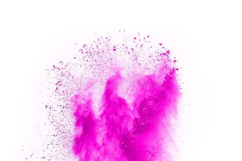 Pink Powder Explosion On White Background Stock Photo Image Of