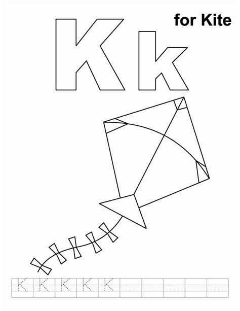 Talk about favorite k words. Letter K Coloring Page - Coloring Home