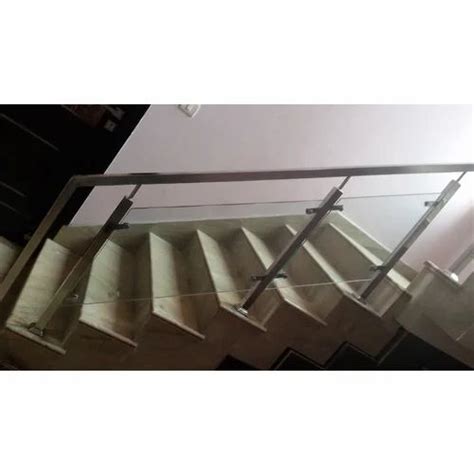 Stainless Steel 5 6 Mm Ss Glass Railing For Residential Hotel At Rs