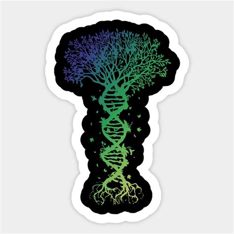 Dna Tree Of Life Genetics Colorful Biology Science Sticker Dna Tree