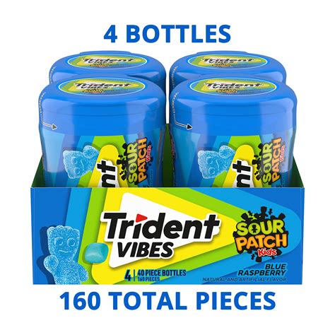 Buy Trident Vibes Sour Patch Kids Blue Raspberry Sugar Free Gum 4 40