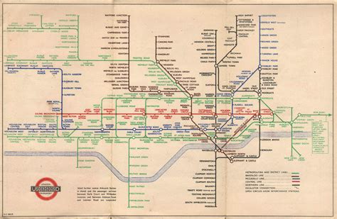 London Underground Tube Map Plan Diagram Green Metropolitan Line Beck
